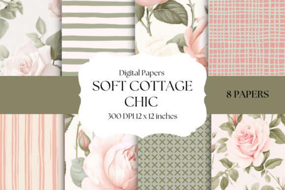 Download Soft Cottagecore Chic Digital Papers - Premium Resources