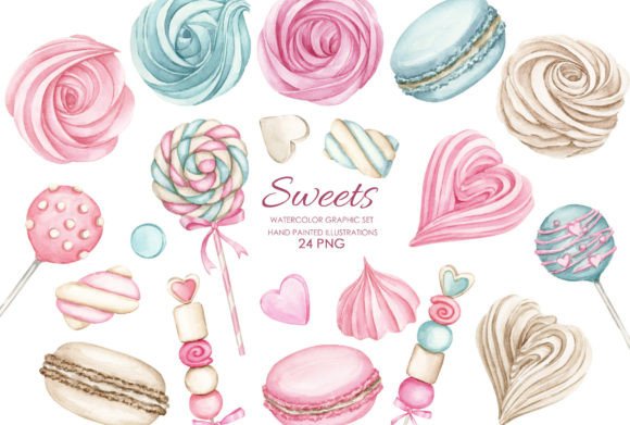 Download Watercolor Sweets Dessert Clipart - Dessert Collection