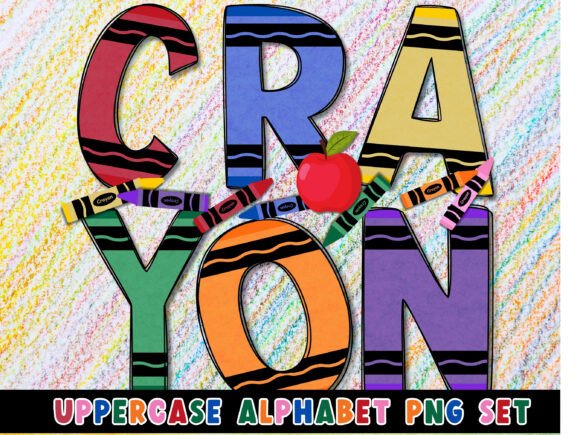 Download CRAYON SKETCH LETTERS COLOR BUNDLE PNGS - Letters Collection
